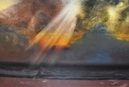20th Century School, watercolour, A sunlit coastal seascape, signed (Renee Horrocks?) indistinctly