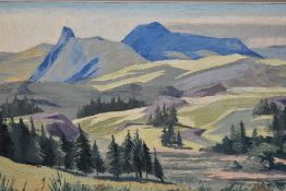 *Local Interest - F. Howell Porter (20th Century, British), oil on board, Pike of Stickle and the