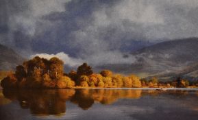 *Local Interest - After Peter Symonds (b.1964, British), coloured print, 'Dawn - Grasmere', Lake
