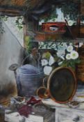 Kevin Hockaday (Contemporary, British), acrylic, 'The Hayloft', signed to the lower right, framed,