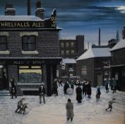 After Tom Dodson (1910-1991, British), coloured print, Fish & Chips, signed to the margin, framed,