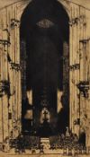 19th Century Continental School, etching, 'Saint-Etienne-Du-Mont', France, framed, mounted, and