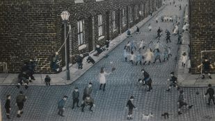 After Tom Dodson (1910-1991, British), coloured print, 'Children's Games', signed to the lower