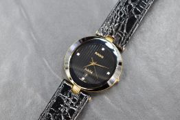 A lady's Rado Jubile gold plated wrist watch no: 129.3761.2 having crystal set quarter hour