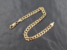 A 9ct gold curb link bracelet, approx 200mm & 8.4g