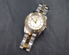A Pandora Imagine wristwatch, the mother-of-pearl dial with baton numerals and date aperture, on a