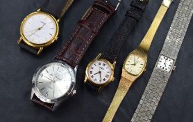 Five assorted wrist watches including Rotary, Seiko, Lorus etc