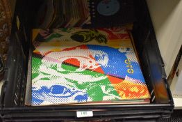 A selection of assorted LPs, records, and 45s, including Perry Como and Simon & Garfunkel