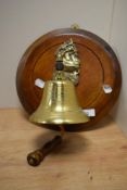 An early 20th Century brass ship's bell, having inscription for the Children's Society Newland