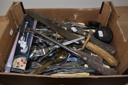 A quantity of miscellaneous flatware, some with horn handles