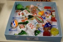 A selection of novelty art glass sweets