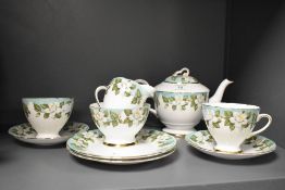 A small collection of early 20th Century Gladstone china teaware, decorated in the Montrose