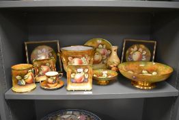 A 20th Century Royal Worcester style porcelain ice bucket, hand painted by Rita Blyth and heightened