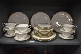 A selection of Wedgwood Cavendish patterned tableware, to include soup cups and saucers and dinner