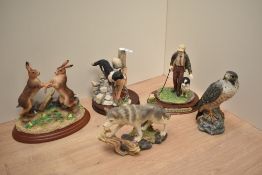 A Border Fine Arts animal group, The Boxing Ring from the Country Characters series, number