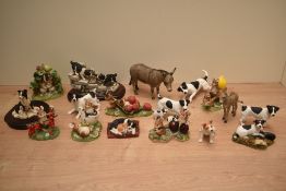 A large collection of figurines by Border Fine Arts and other studies comprising Merrie Mice Fruit