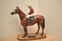 A Beswick Pottery racehorse study Red Rum-Brian Fletcher up, winner of Aintree Grand National 1973 &