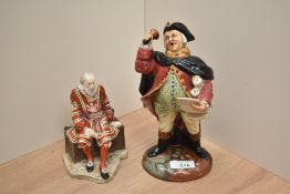 A Royal Doulton bone china figure 'A Yeoman of The Guard' HN2122 15cm sold together with a Royal