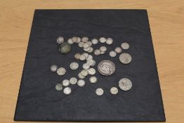 A collection of GB Silver Coins including 1892 Queen Victoria Jubilee Head Crown, Queen Victoria