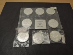 A 1963-1967 Canadian Series Five Coin Set, One Dollars, all in single plastic wallet, no cert