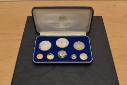 A Franklin Mint 1973 First National Coinage of Barbados Proof Set, 9 coins One Cent to Ten