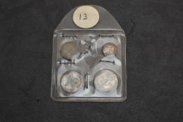 A 1897 Queen Victoria Silver Four Coin Maundy Set, 1d, 2d, 3d, & 4d, in plastic wallet
