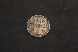 A 1727 George II Silver Shilling, Roses & Plumes