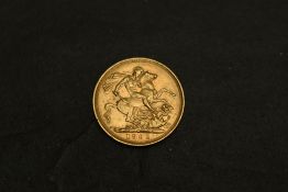 A 1902 Edward VII Gold Sovereign, George & Dragon, Melbourne Mint