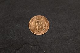 A 1860 Queen Victoria Gold Half Sovereign, Shield Back, Young Head, Royal Mint