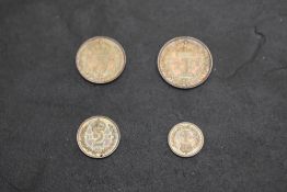 A 1908 Edward VII Silver Four Coin Maundy Set in case