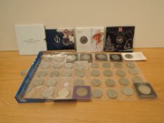 A collection of GB Five Pound Coins and Crowns, £45 in face value seen, some in sleeves