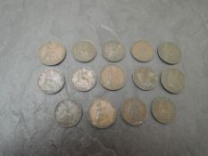Fourteen GB Farthings, George IIII 1822, William IIII 1836, Queen Victoria 1846, 1847, 1853, 1860