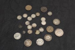 A collection of GB Silver Coins comprising 1826 George IV Shilling, 1874, similar young head, 1887 x