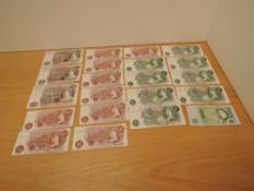 A collection of GB & World Banknotes comprising, Bank of England Ten Pounds Hollom A34 688744,
