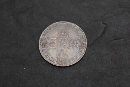 A 1696 William III Silver Half Crown, Bristol Mint