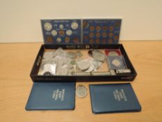 A collection of GB Coins including 1945 Proof Set, 1937 to 1952 Farthing Set, 1948 Two Shilling