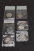 Six Silver Shillings, 1826, 1826, 1836, 1839, 1883 & 1895