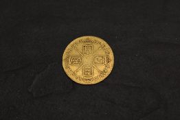 A 1686 James II Gold Guinea, crowned cruciform shields, sceptres in angles