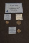 Three Pineapple Direct Ltd Silver Coins, Henry III 12-16-1272 Long Cross Silver Penny x2 Mint