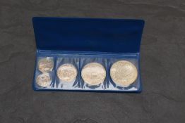 A Southern Rhodesia 1932 George V Silver Five Coin Set, Half Crown, Two Shilling, One Shilling,