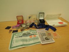 A collection of GB & World Copper Nickel and Copper Coins including US Dollars, GB Crowns etc