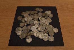 Ninety Five GB 1920-1945 Silver Half Crowns, varied condition, all dates clear including 1920 x9,