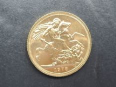 A 1978 Queen Elizabeth II Gold Sovereign, Royal Mint