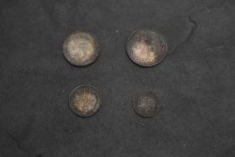 A 1908 Edward VII Silver Four Coin Maundy Set, 1d, 2d, 3d, & 4d, in fitted case
