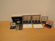 Five Commonwealth Coin Proof Sets, Franklin Mint 1973 & 1977 British Virgin Islands Six Coins,