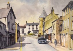 Peter Wells (20th Century), watercolour, Clitheroe Market Place, signed and dated 2008 to the