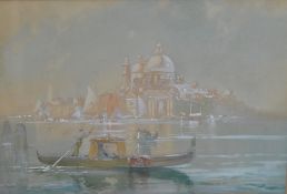 Wilfred Knox (1884-1966, British), watercolour/gouache, 'The Salute - Venice', signed and dated 1920