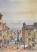 *Local Interest - After Mario Ottonello (20th Century), coloured prints, Three Lancaster