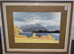 *Local Interest - T. Leslie Hawkes (20th Century, British), watercolour, 'Gathering Storm,