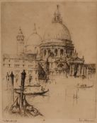Ed. Adams (19th/20th Century), etchings, Three etchings depicting Venice, Florence, and Perugia, all